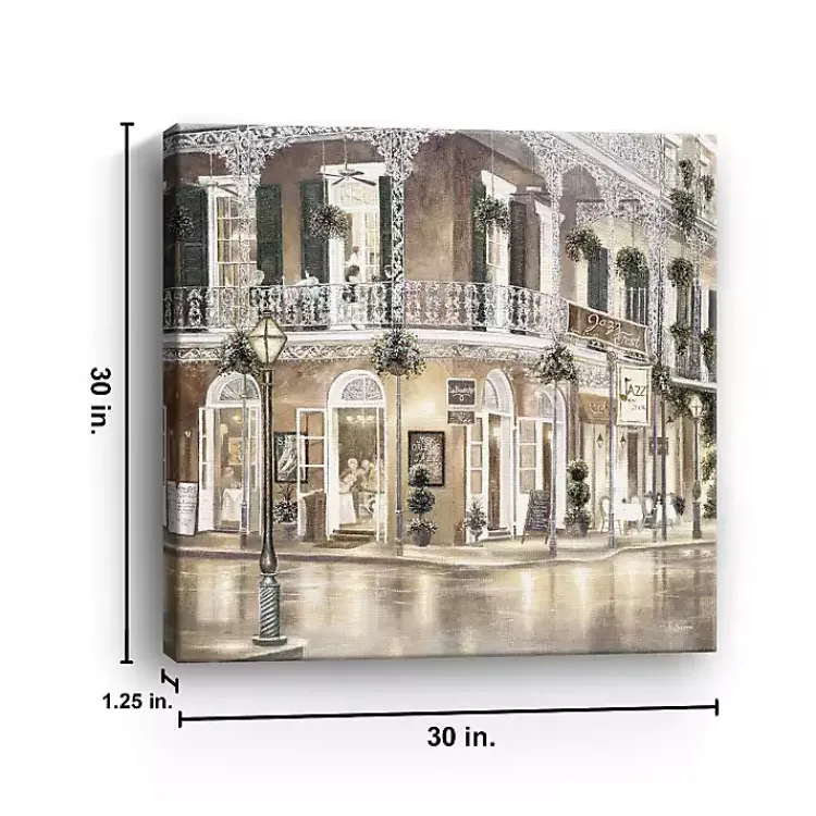 Discount Jazz Street I Canvas Art Print, 30x30 in. Mardi Gras Decorations
