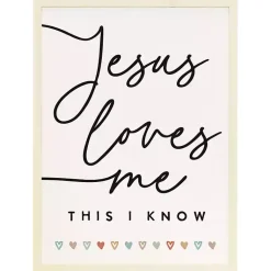 Kirklands Home Wall Quotes & Signs|Jesus Loves Me Wood Wall Plaque