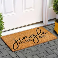 Hot Jingle All the Way Coir Doormat Outdoor Christmas Decorations