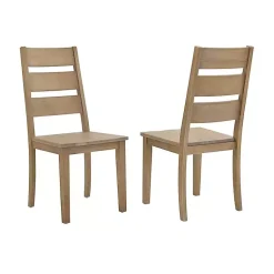 Kirklands Home Dining Chairs|Jolie Ladder Back 2-pc. Dining Chair Set Tan