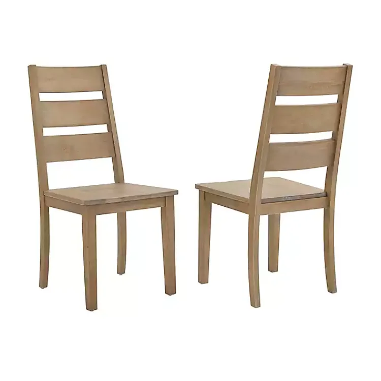 Kirklands Home Dining Chairs|Jolie Ladder Back 2-pc. Dining Chair Set Tan