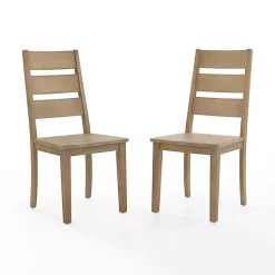Kirklands Home Dining Chairs|Jolie Ladder Back 2-pc. Dining Chair Set Tan