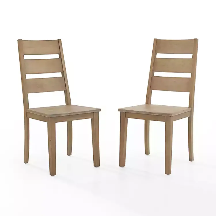 Kirklands Home Dining Chairs|Jolie Ladder Back 2-pc. Dining Chair Set Tan
