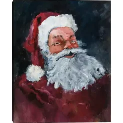 Clearance Jolly Santa Christmas Art Print Christmas Art & Wall Decor