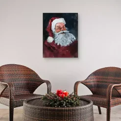 Clearance Jolly Santa Christmas Art Print Christmas Art & Wall Decor