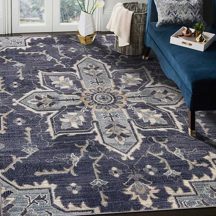 Kirklands Home Area Rugs|Jordan Eva Medallion Area Rug, 7x10 Purple