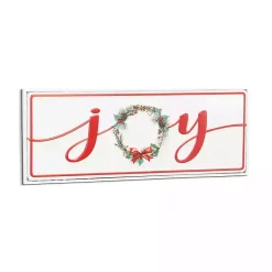 Best Joy Christmas Wreath Metal Wall Sign Christmas Art & Wall Decor