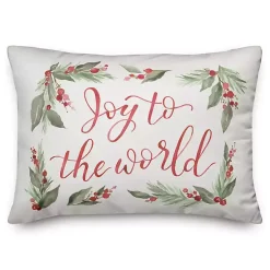 Online Joy to the World Lumbar Pillow Christmas Pillows