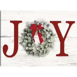 Online Joy Wreath Canvas Art Print Christmas Art & Wall Decor