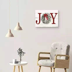 Online Joy Wreath Canvas Art Print Christmas Art & Wall Decor