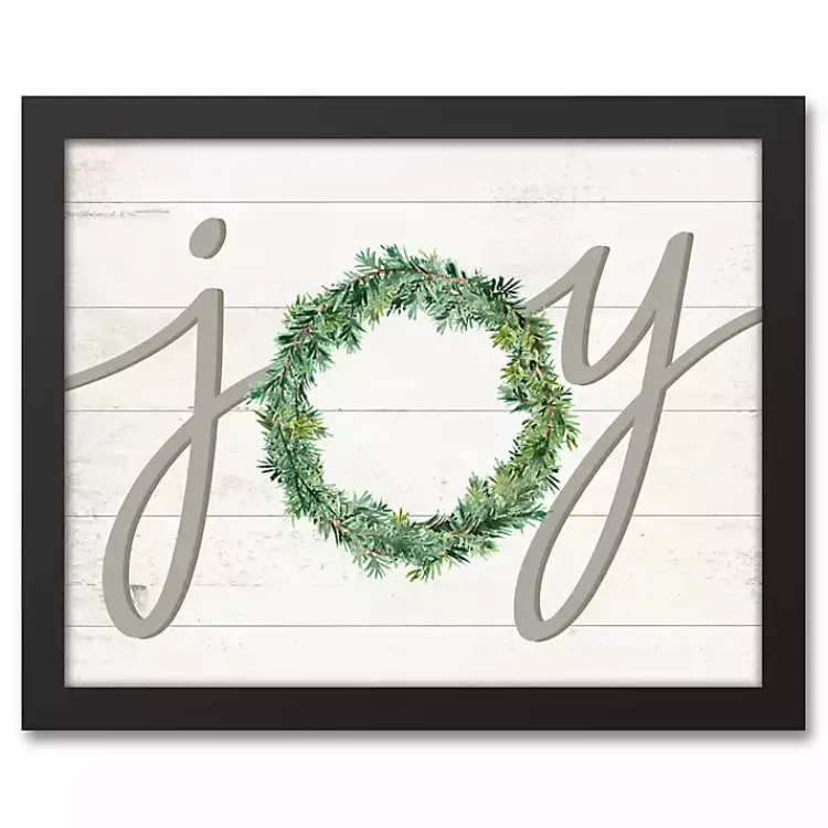 Best Joy Wreath Framed Art Print Christmas Art & Wall Decor