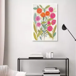 Kirklands Home Framed Art|Joyful Garden VII Framed Canvas Art Print Multi