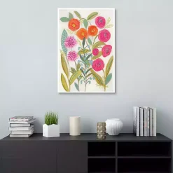 Kirklands Home Framed Art|Joyful Garden VII Framed Canvas Art Print Multi