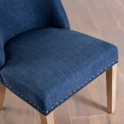 Kirklands Home Dining Chairs|Julia Navy Upholstered Dining Chair Blue