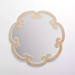 Kirklands Home Decorative Mirrors|Juliette Curled Frame Wood Wall Mirror