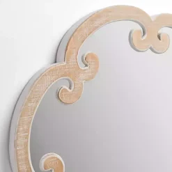Kirklands Home Decorative Mirrors|Juliette Curled Frame Wood Wall Mirror