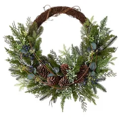 Clearance Juniper and Evergreen Vine Wreath Wreaths