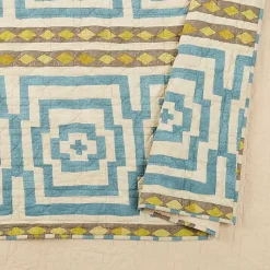 Kirklands Home Quilts|Justina Blakeney Blue Hypnotic Queen Quilt Set