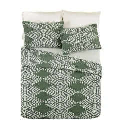 Kirklands Home Quilts|Justina Blakeney Aisha Queen Quilt Set Green