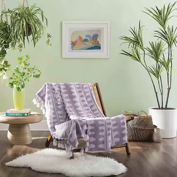 Outlet Justina Blakeney Lavender Patterned Throw Blankets & Throws