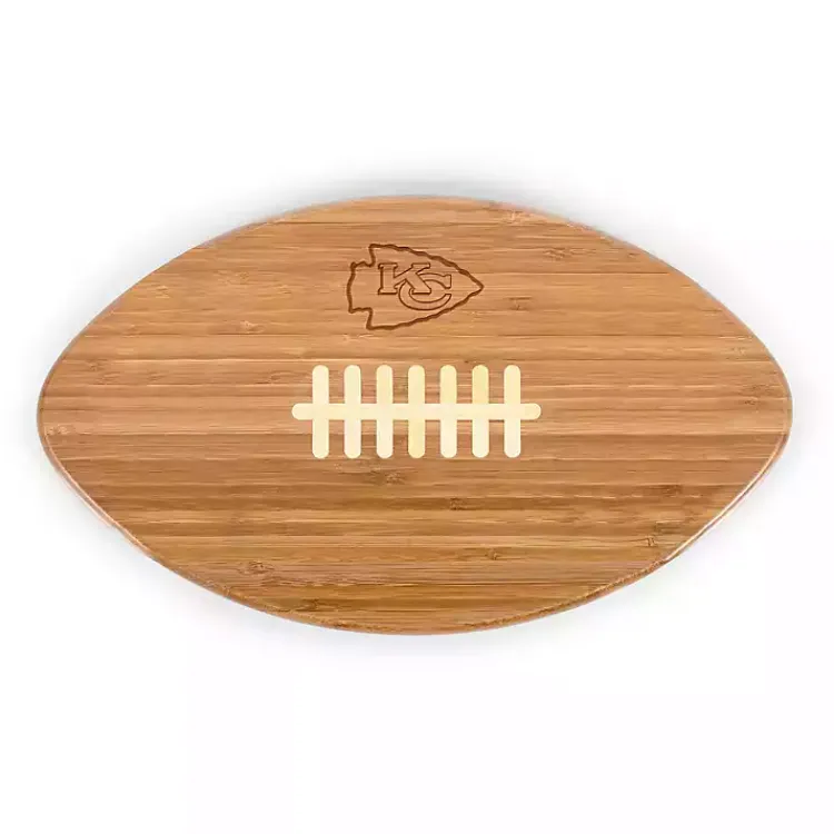 Kirklands Home Serving & Entertaining|Kansas City Chiefs Bamboo Football Cutting Board Tan