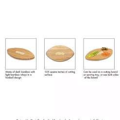 Kirklands Home Serving & Entertaining|Kansas City Chiefs Bamboo Football Cutting Board Tan