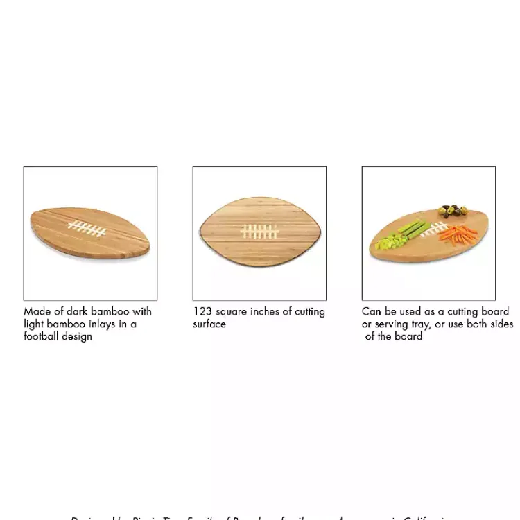 Kirklands Home Serving & Entertaining|Kansas City Chiefs Bamboo Football Cutting Board Tan