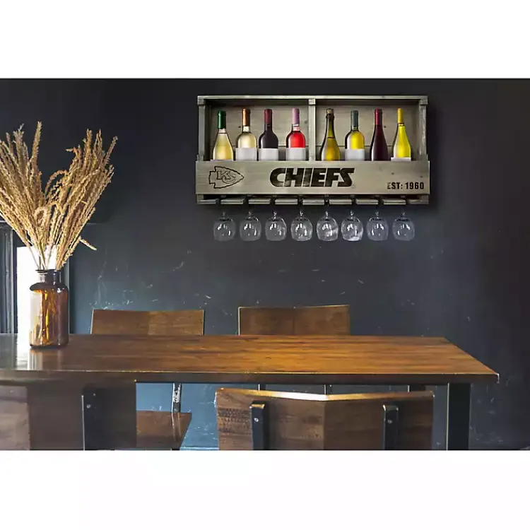 Kirklands Home Shelves|Kansas City Chiefs Reclaimed Wood Bar Shelf Gray