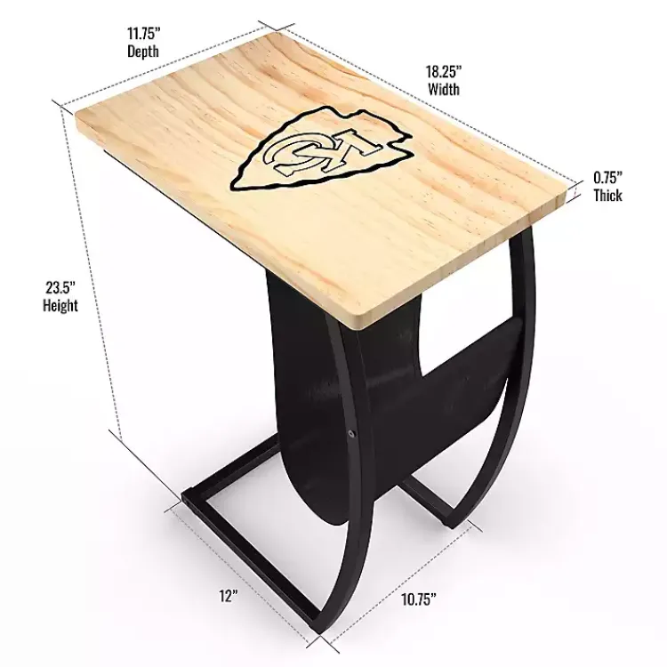 Kirklands Home Accent & End Tables|Kansas City Chiefs Wood C-Table Tan