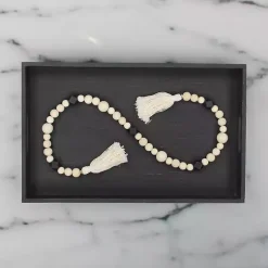 Discount Kara Black Beaded Wood Polygon Decorative Garland Decorative Accents