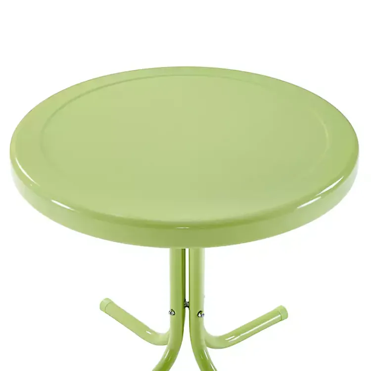 Kirklands Home Outdoor Tables|Key Lime Retro Metal Outdoor Side Table Green