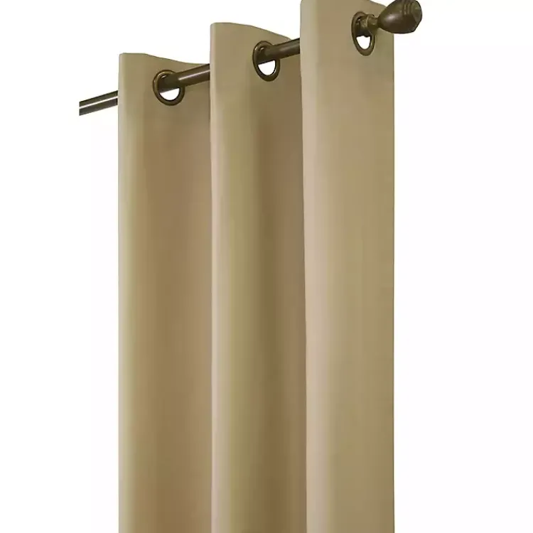 Kirklands Home Curtains & Drapes|Khaki Room Darkening Curtain Panel Set, 63 in. Tan