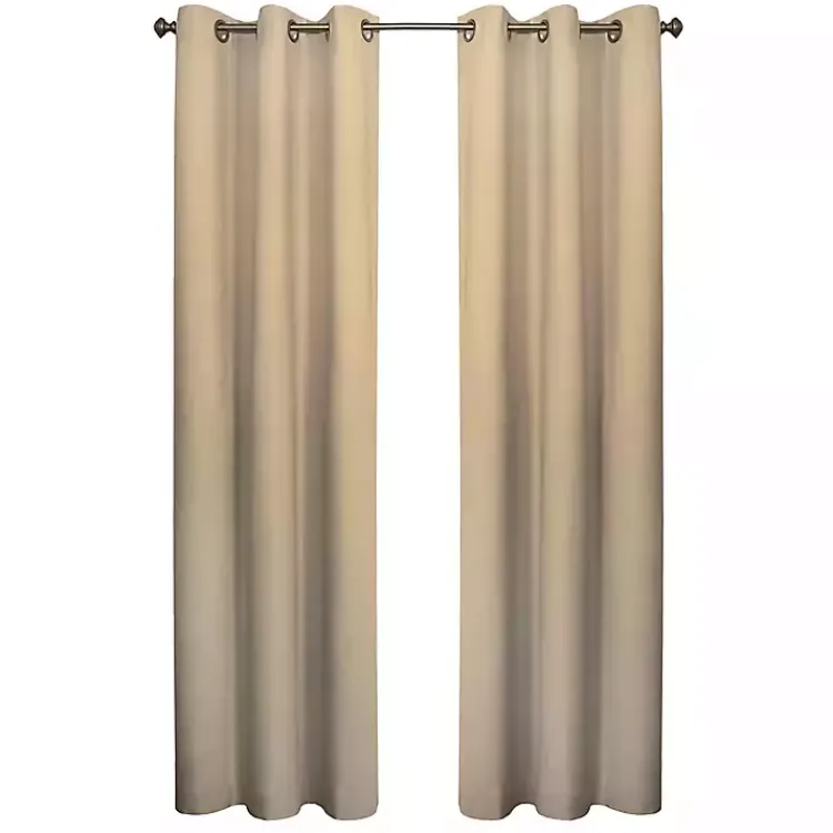 Kirklands Home Curtains & Drapes|Khaki Room Darkening Curtain Panel Set, 72 in. Tan