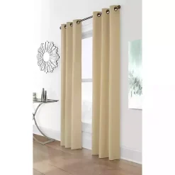 Kirklands Home Curtains & Drapes|Khaki Room Darkening Curtain Panel Set, 84 in. Tan