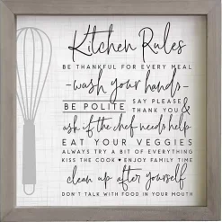 Kirklands Home Wall Quotes & Signs|Kitchen Rules Framed Wall Plaque