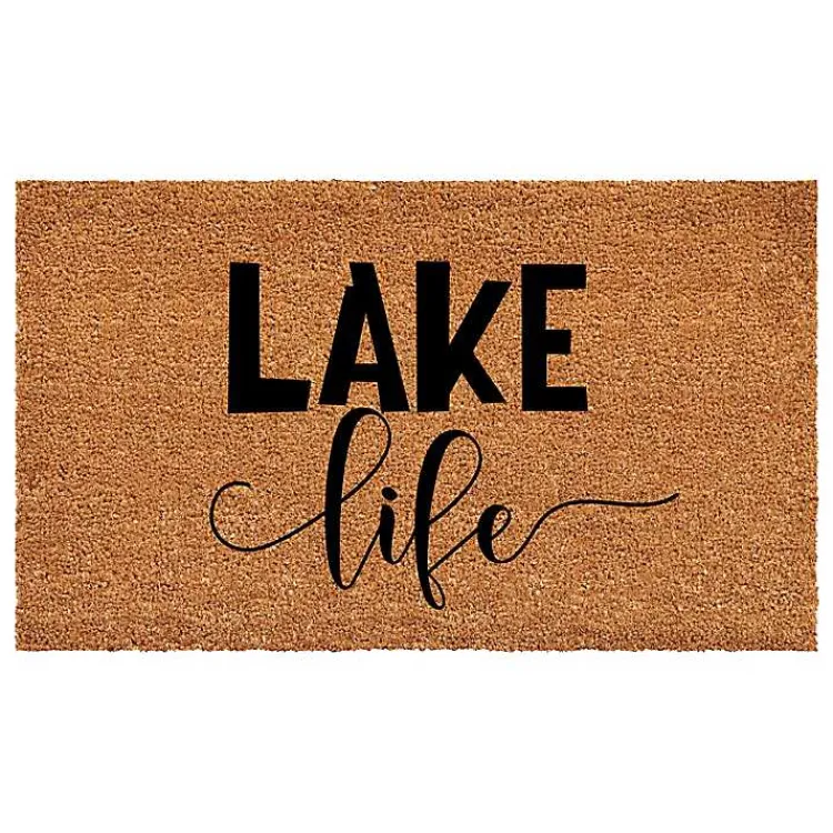 Kirklands Home Doormats|Lake Life Script Doormat