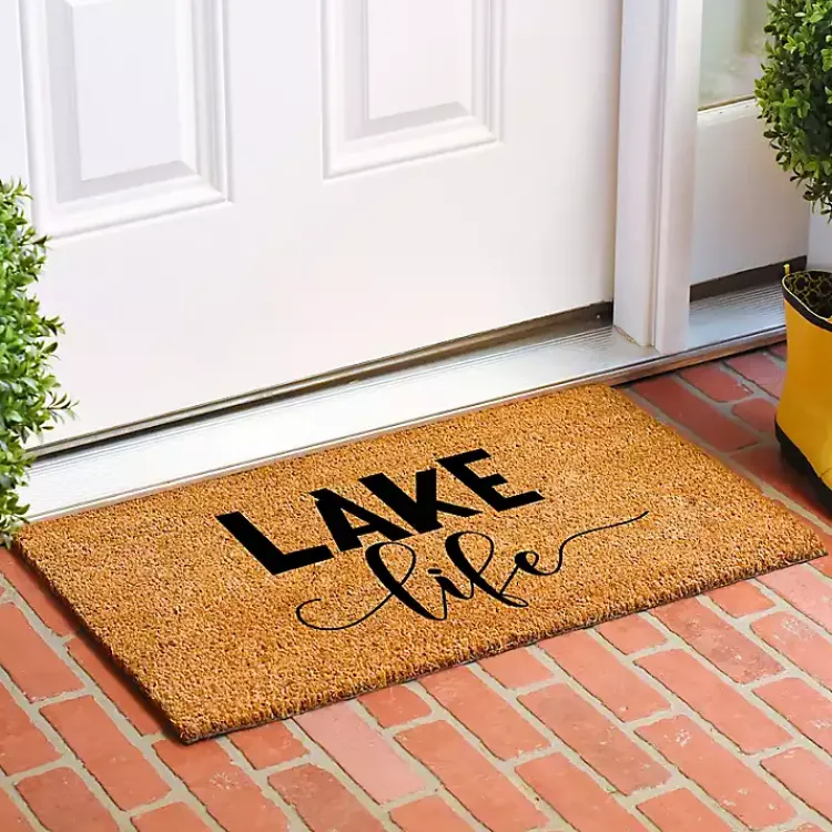 Kirklands Home Doormats|Lake Life Script Doormat