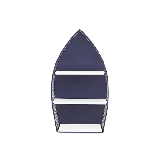 Kirklands Home Shelves|Large Navy and White Rowboat Bookshelf, 30 in.