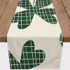 Large Plaid Clover Table Runner, 72 in. St Patricks Day Decorations