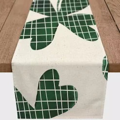 Large Plaid Clover Table Runner, 72 in. St Patricks Day Decorations