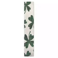 Large Plaid Clover Table Runner, 72 in. St Patricks Day Decorations