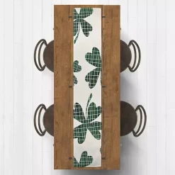 Large Plaid Clover Table Runner, 90 in. St Patricks Day Decorations