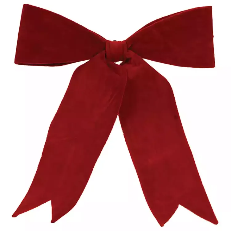 Outlet Large Velvet Christmas Bows, Set of 2 Christmas Decorations