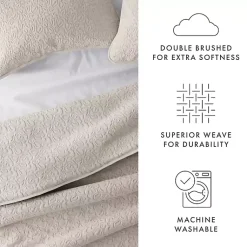 Kirklands Home Quilts|Latte Floral Stitch 3-pc. King Quilt Set Tan