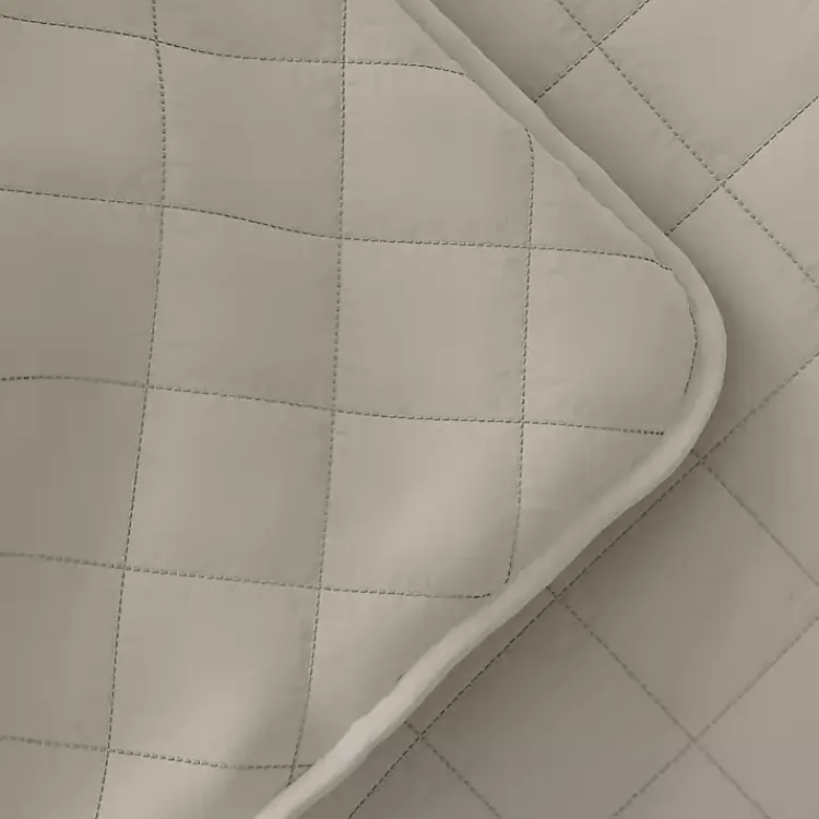 Kirklands Home Quilts|Latte Stitched Diamond 2-pc. Twin Quilt Set Tan