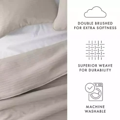 Kirklands Home Quilts|Latte Stitched Stripes 3-pc. King Quilt Set Tan