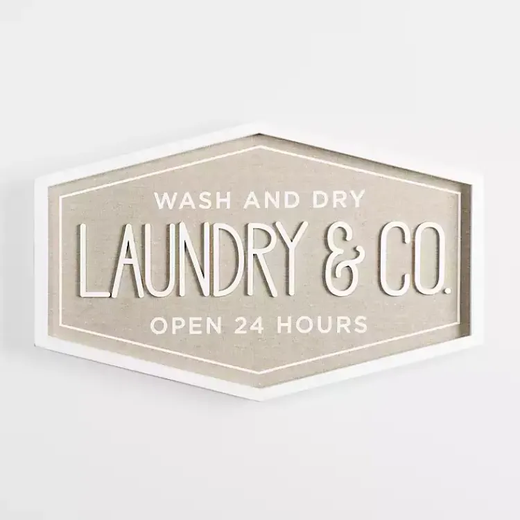 Kirklands Home Wall Quotes & Signs|Laundry & Co. Hexagon Wood Plaque