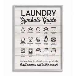 Kirklands Home Wall Quotes & Signs|Laundry Symbols Guide Framed Art Print