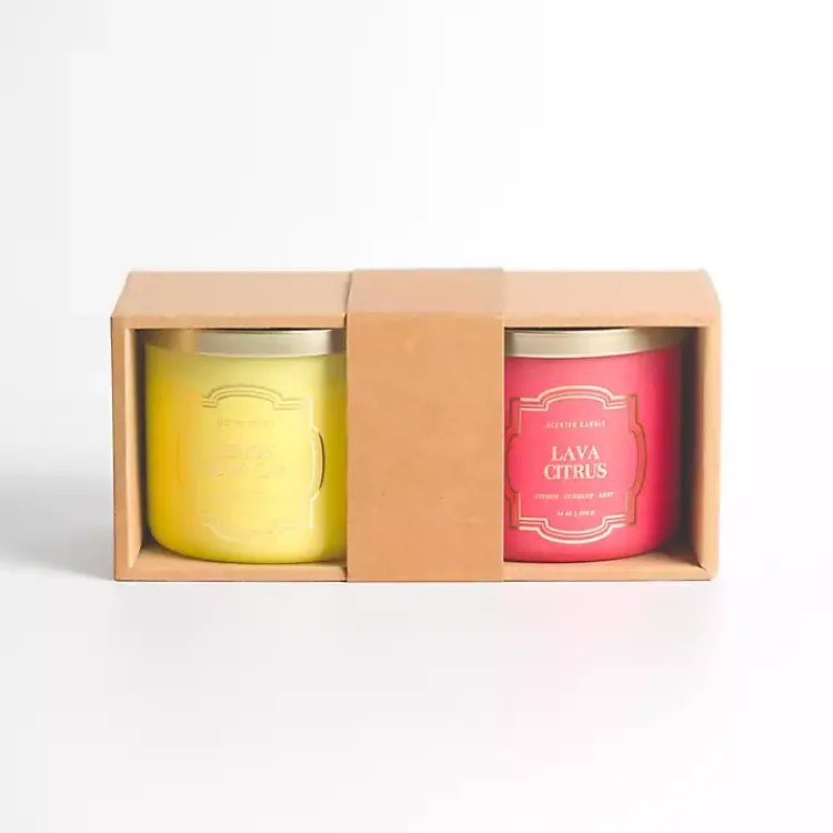 Hot Lava Citrus & Lemon Pound Cake 2-pc. Candle Set Candles