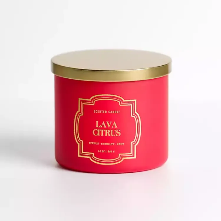 Hot Lava Citrus 14 oz. 3-Wick Jar Candle Candles